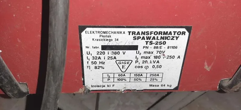 Wartość starej spawarki